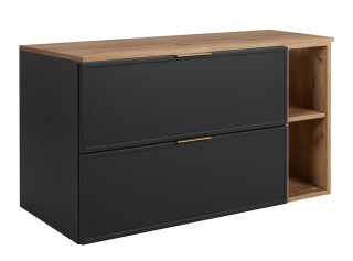 SLIM tmavosivá G100DC závesná skrinka pod umývadlo 100 cm