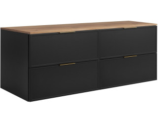 SLIM tmavosivá G160DC závesná skrinka pod umývadlo 160 cm