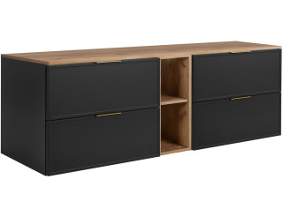 SLIM tmavosivá G180DC závesná skrinka pod umývadlo 180 cm