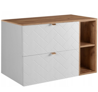 TREND biely matný W100DC závesná skrinka pod umývadlo 100 cm