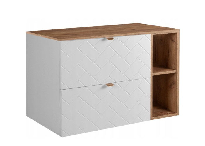 TREND biely matný W100DC závesná skrinka pod umývadlo 100 cm