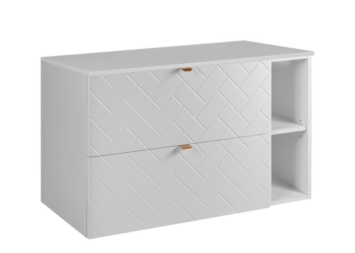 TREND biely matný W100DW závesná skrinka pod umývadlo 100 cm