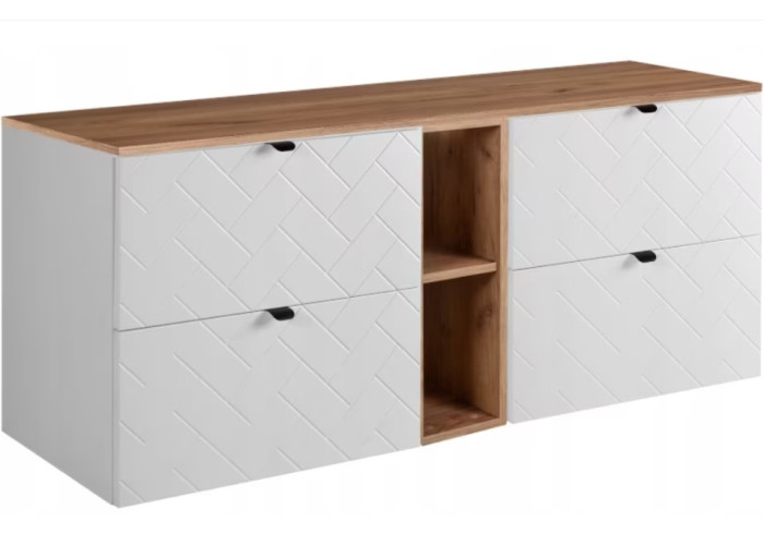 TREND biely matný W140DC závesná skrinka pod umývadlo 140 cm TREND biely matný W140DC závesná skrinka pod umývadlo 140 cm