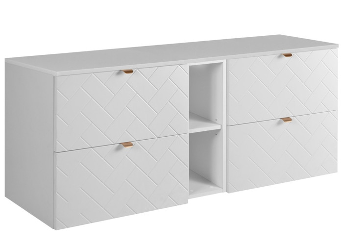 TREND biely matný W140DW závesná skrinka pod umývadlo 140 cm TREND biely matný W140DW závesná skrinka pod umývadlo 140 cm