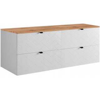 TREND biely matný W160DC závesná skrinka pod umývadlo 160 cm