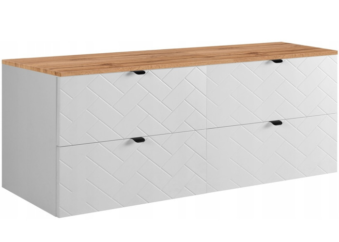 TREND biely matný W160DC závesná skrinka pod umývadlo 160 cm