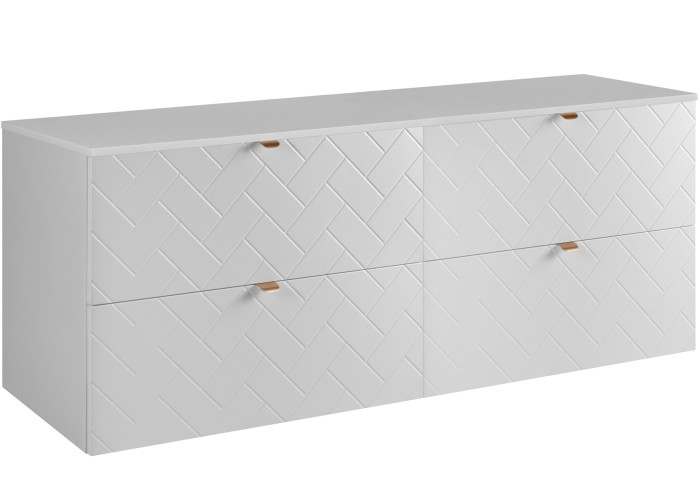 TREND biely matný W160DW závesná skrinka pod umývadlo 160 cm