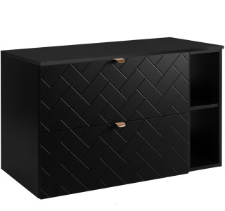 TREND čierny matný B100DB závesná skrinka pod umývadlo 100 cm