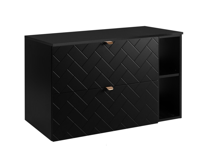 TREND čierny matný B100DB závesná skrinka pod umývadlo 100 cm