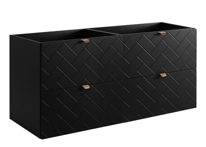 TREND čierny matný B120 závesná skrinka pod umývadlo 120 cm