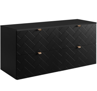 TREND čierny matný B120DB závesná skrinka pod umývadlo 120 cm