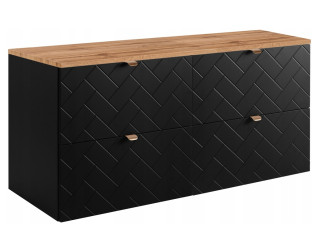TREND čierny matný B120DC závesná skrinka pod umývadlo 120 cm TREND čierny matný B120DC závesná skrinka pod umývadlo 120 cm