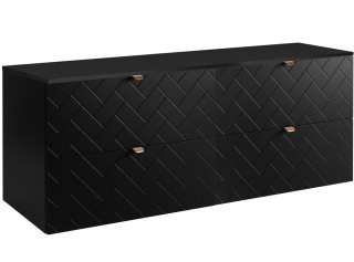 TREND čierny matný B160DB závesná skrinka pod umývadlo 160 cm TREND čierny matný B160DB závesná skrinka pod umývadlo 160 cm