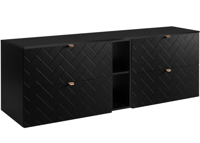 TREND čierny matný B180DB závesná skrinka pod umývadlo 180 cm