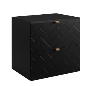 TREND čierny matný B60DB závesná skrinka pod umývadlo 60 cm