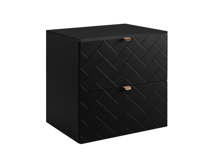 TREND čierny matný B60DB závesná skrinka pod umývadlo 60 cm