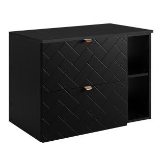 TREND čierny matný B80+DB závesná skrinka pod umývadlo 80 cm