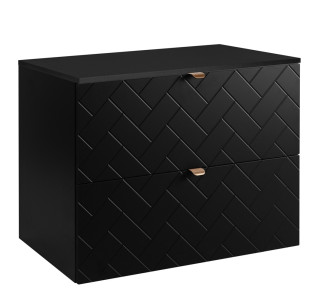 TREND čierny matný B80DB závesná skrinka pod umývadlo 80 cm