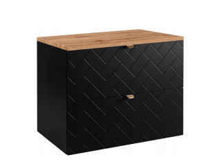 TREND čierny matný B80DC závesná skrinka pod umývadlo 80 cm TREND čierny matný B80DC závesná skrinka pod umývadlo 80 cm