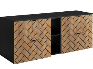 TREND dub craft zlatý C140DB závesná skrinka pod umývadlo 140 cm TREND dub craft zlatý C140DB závesná skrinka pod umývadlo 140 cm