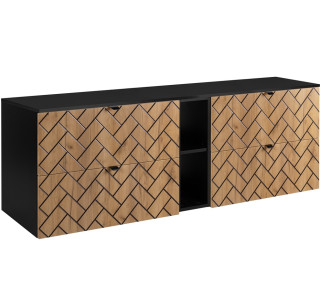 TREND dub craft zlatý C180DB závesná skrinka pod umývadlo 180 cm