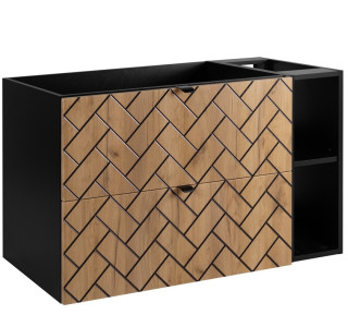 TREND dub craft zlatý C100 závesná skrinka pod umývadlo 100 cm