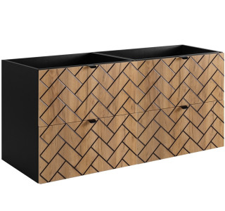 TREND dub craft zlatý C120 závesná skrinka pod umývadlo 120 cm