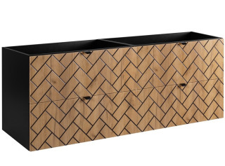 TREND dub craft zlatý C160 závesná skrinka pod umývadlo 160 cm TREND dub craft zlatý C160 závesná skrinka pod umývadlo 160 cm