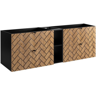 TREND dub craft zlatý C180 závesná skrinka pod umývadlo 180 cm