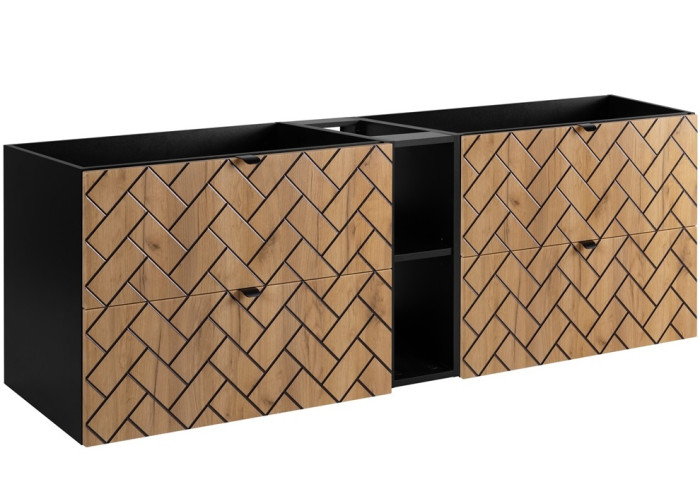 TREND dub craft zlatý C180 závesná skrinka pod umývadlo 180 cm