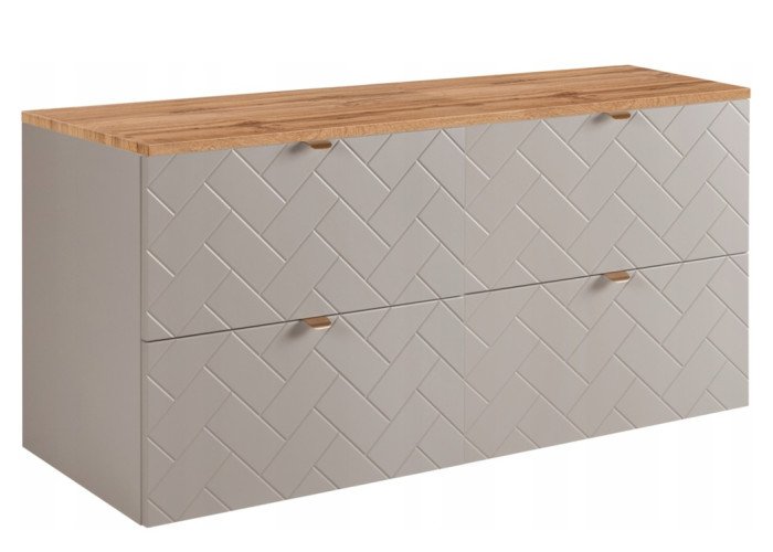 TREND kašmír K120DC závesná skrinka pod umývadlo 120 cm