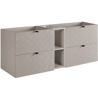 TREND kašmír K140 závesná skrinka pod umývadlo 140 cm