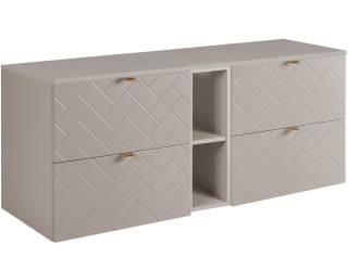 TREND kašmír K140DK závesná skrinka pod umývadlo 140 cm TREND kašmír K140DK závesná skrinka pod umývadlo 140 cm