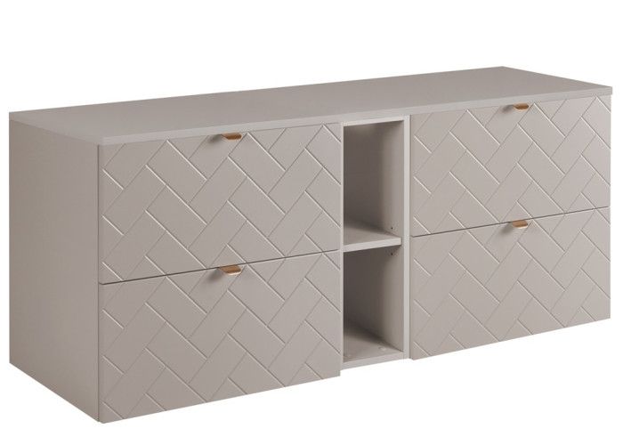 TREND kašmír K140DK závesná skrinka pod umývadlo 140 cm