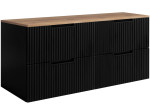 VENA čierna B120DC závesná skrinka pod umývadlo 120 cm