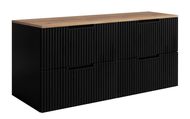 VENA čierna B120DC závesná skrinka pod umývadlo 120 cm