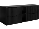 VENA čierna B140DB závesná skrinka pod umývadlo 140 cm