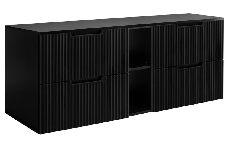 VENA čierna B140DB závesná skrinka pod umývadlo 140 cm