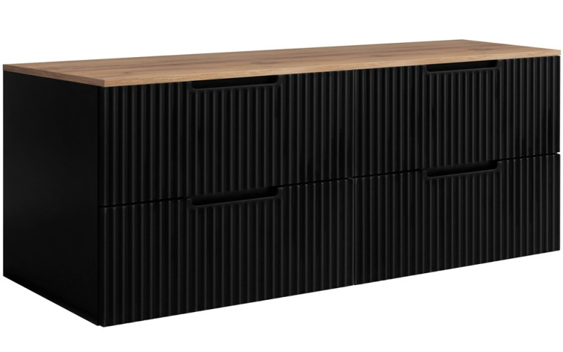 VENA čierna B160DC závesná skrinka pod umývadlo 160 cm