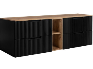 VENA čierna B180DC závesná skrinka pod umývadlo 180 cm