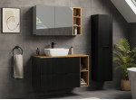 VENA čierna B35 vysoká skrinka do kúpelne