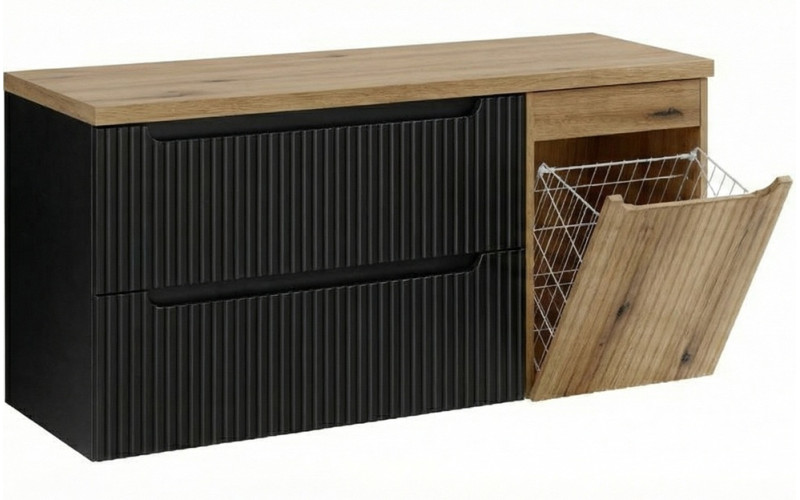 NOVA BLACK 82-120-B3-DE skrinka pod umývadlo s košom 120 cm NOVA BLACK 82-120-B3-DE skrinka pod umývadlo s košom 120 cm