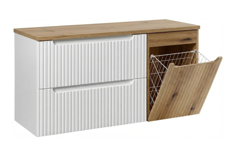 NOVA WHITE 82-120-W3-DE skrinka s výklopným košom 120 cm