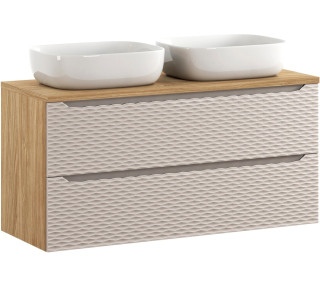 OCEAN Beige 82-120-2S-DU skrinka s umývadlom 120 cm