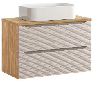 OCEAN Beige 82-90-2S-DU skrinka s umývadlom 90 cm