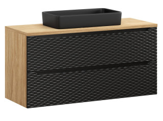 OCEAN Black 82-120-2S-DU skrinka s umývadlom 120 cm OCEAN Black 82-120-2S-DU skrinka s umývadlom 120 cm