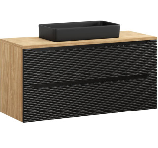 OCEAN Black 82-120-2S-DU skrinka s umývadlom 120 cm