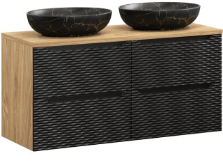 OCEAN Black 82-120-60-60-4S-DU skrinka s umývadlom 120 cm OCEAN Black 82-120-60-60-4S-DU skrinka s umývadlom 120 cm