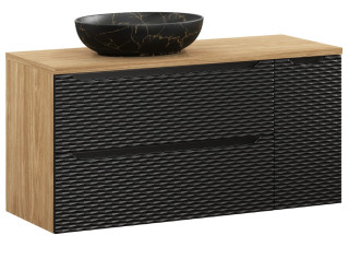 OCEAN Black 82-120-90-30-2S-DU skrinka s umývadlom 120 cm OCEAN Black 82-120-90-30-2S-DU skrinka s umývadlom 120 cm