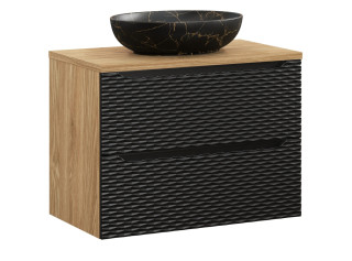 OCEAN Black 82-80-2S-DU skrinka s umývadlom 80 cm OCEAN Black 82-80-2S-DU skrinka s umývadlom 80 cm